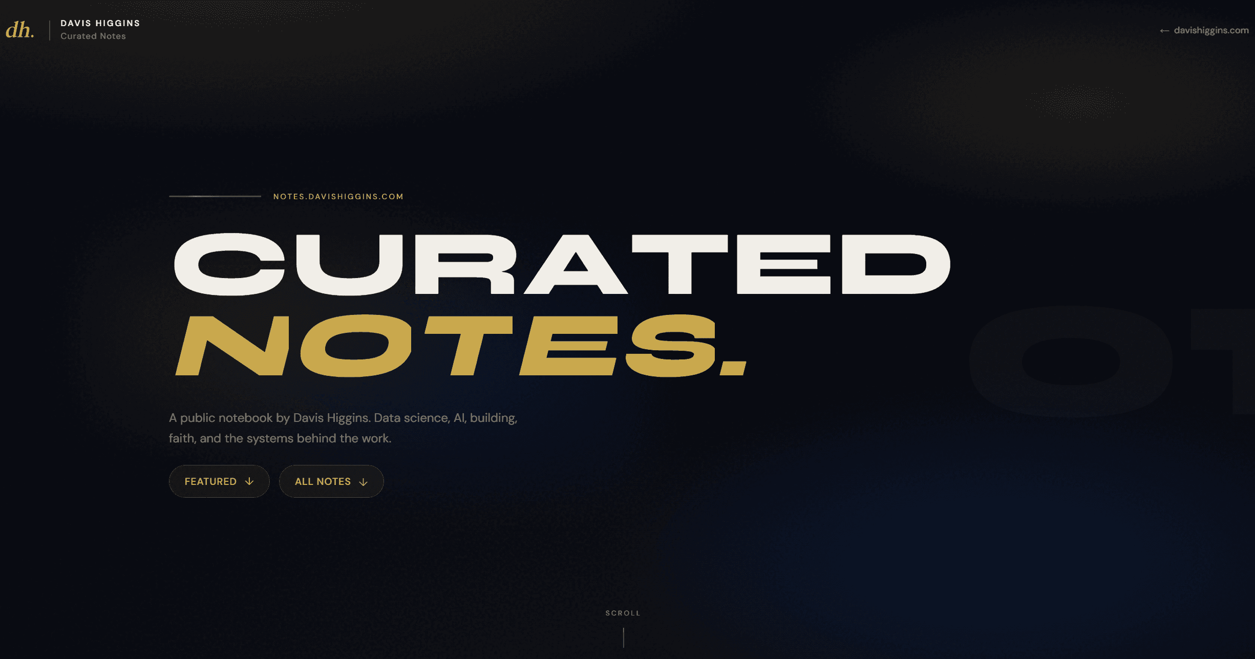 Curated Notes — project cover